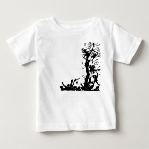 Camiseta De Bebé Escena del árbol del libro de cuentos silueta del 