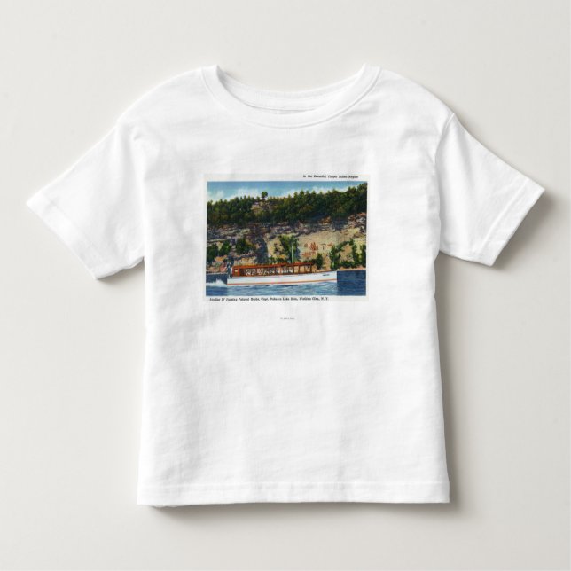 Camiseta De Bebé Escena del barco de capitán Palmers Lake Ride (Anverso)