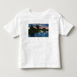 Camiseta De Bebé Escena del canotaje del parque del valle de