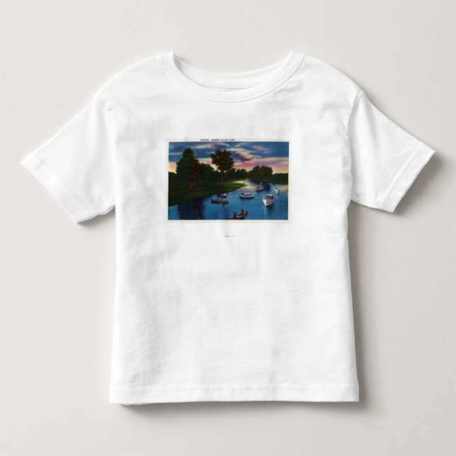 Camiseta De Bebé Escena del canotaje del parque del valle de (Anverso)