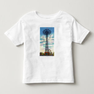 Camiseta De Bebé Escena del d3ia del salto de paracaídas del parqu