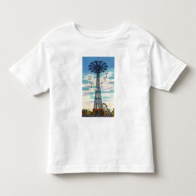 Camiseta De Bebé Escena del d3ia del salto de paracaídas del parque (Anverso)