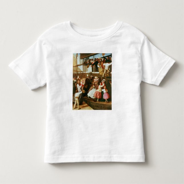 Camiseta De Bebé Escena del embarque (Anverso)