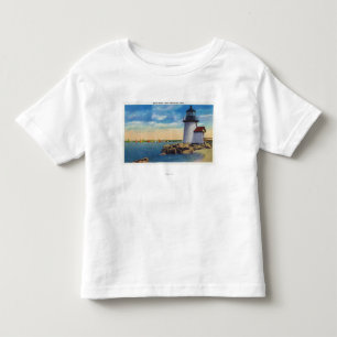 Camiseta De Bebé Escena del faro del punto de Barnacla
