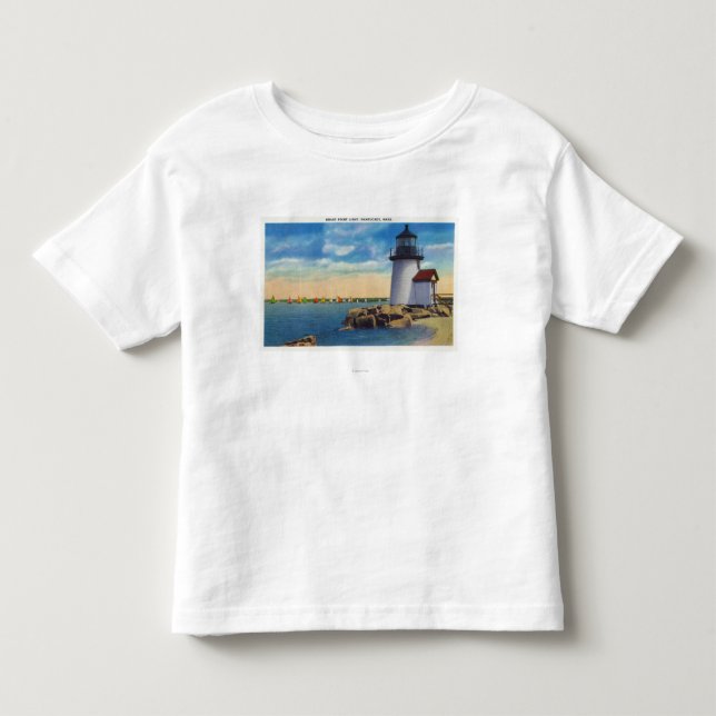 Camiseta De Bebé Escena del faro del punto de Barnacla (Anverso)