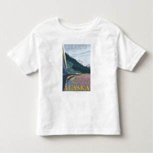 Camiseta De Bebé Escena del ferrocarril de Alaska - caza, Alaska