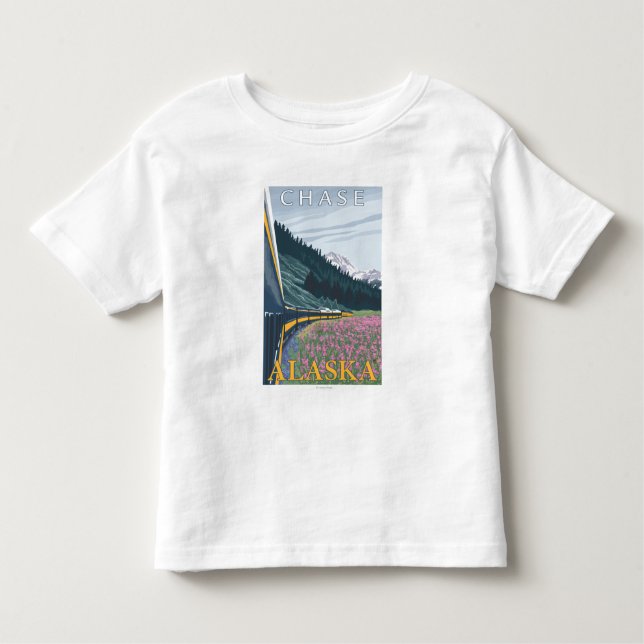Camiseta De Bebé Escena del ferrocarril de Alaska - caza, Alaska (Anverso)