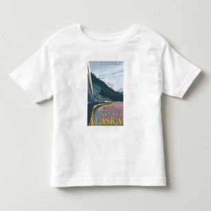 Camiseta De Bebé Escena del ferrocarril de Alaska - valle de