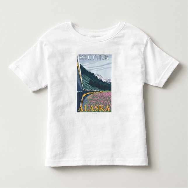 Camiseta De Bebé Escena del ferrocarril de Alaska - Whittier, (Anverso)