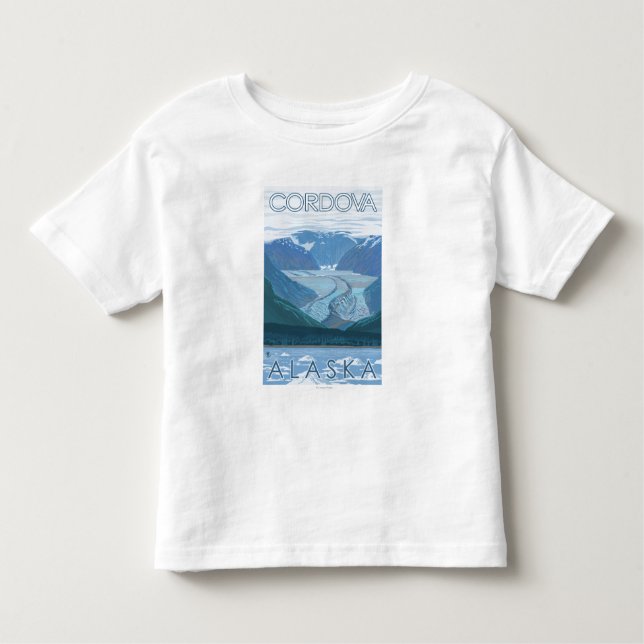 Camiseta De Bebé Escena del glaciar - Cordova, Alaska (Anverso)