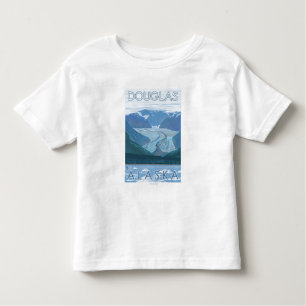 Camiseta De Bebé Escena del glaciar - Douglas, Alaska