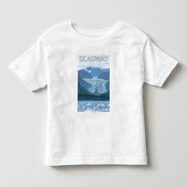 Camiseta De Bebé Escena del glaciar - Skagway, Alaska (Anverso)