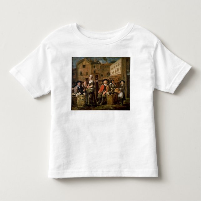 Camiseta De Bebé Escena del mercado (Anverso)