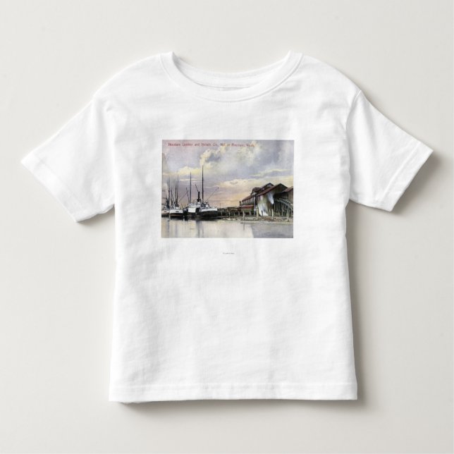 Camiseta De Bebé Escena del molino de la madera de construcción de (Anverso)