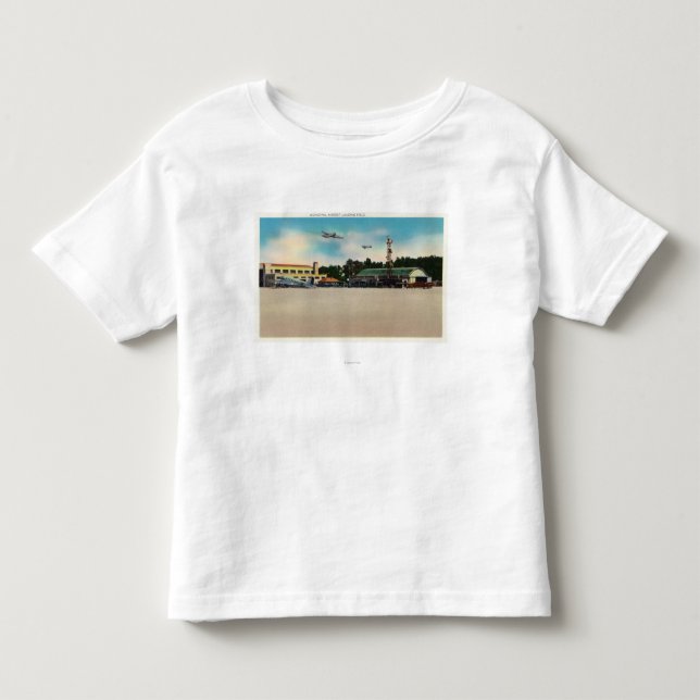 Camiseta De Bebé Escena municipal del campo de aterrizaje del (Anverso)