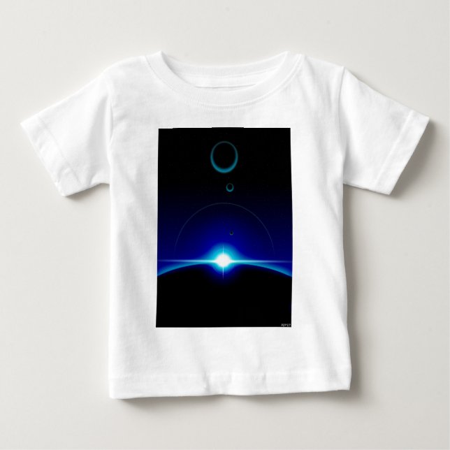 Camiseta De Bebé Escena solar (Anverso)