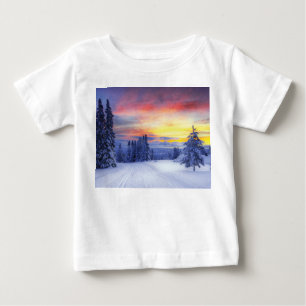 Camiseta De Bebé Escenario de invierno