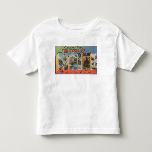 Camiseta De Bebé Escenas de la letra de MaineLarge (Anverso)