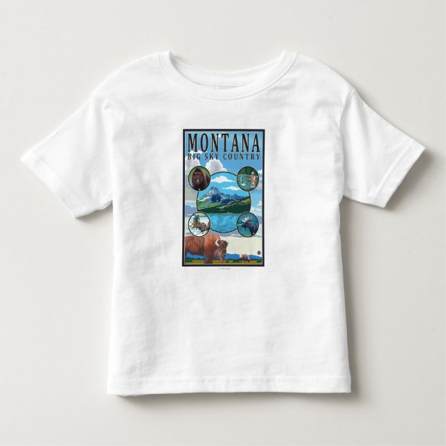 Camiseta De Bebé Escenas del estado de Montana (Anverso)