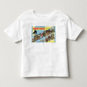 Camiseta De Bebé Escenas grandes de la letra, saludos a partir del
