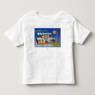 Camiseta De Bebé Escenas grandes de la letra, saludos de