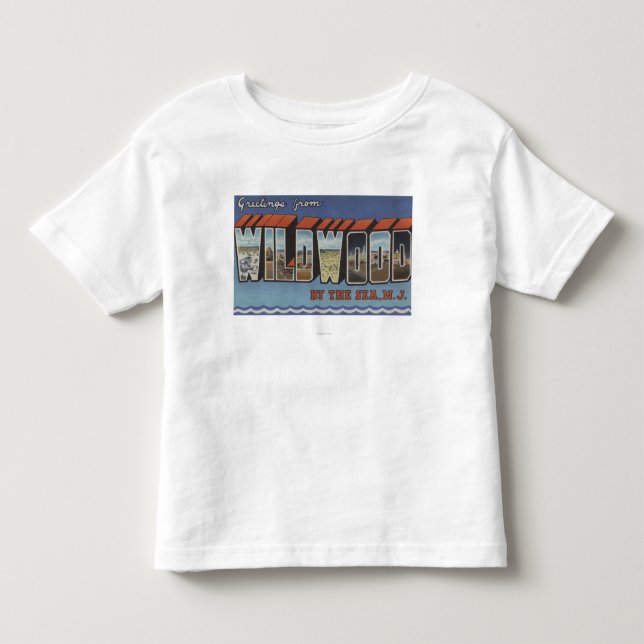 Camiseta De Bebé Escenas grandes de la letra - Wildwood-Por--Mar, (Anverso)