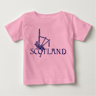 Camiseta De Bebé Escocia Bagpipes, diseño escocés