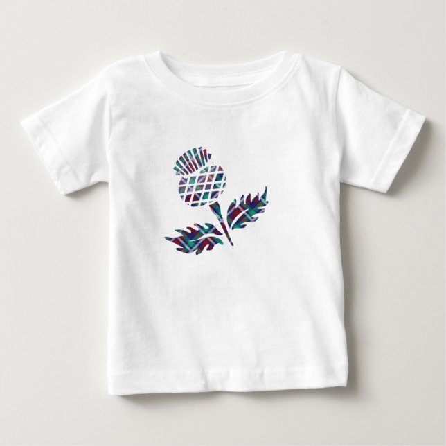 Camiseta De Bebé Escocia regalos Escocia Thistle Tartan Plaid Gift (Anverso)