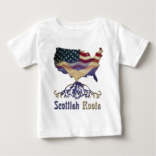 Camiseta De Bebé Escocia Roots Patrimonio de la Bandera de Estados 