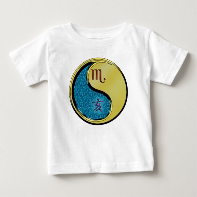 Camiseta De Bebé Escorpio & Cerdo de Metal (Anverso)