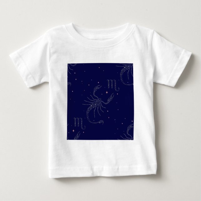 Camiseta De Bebé escorpión de estrellas (Anverso)