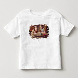 Camiseta De Bebé Escribiendo una letra (aceite en el panel)