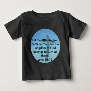 Camiseta De Bebé Escritura Cristiana Orgánica Mateo 19:14