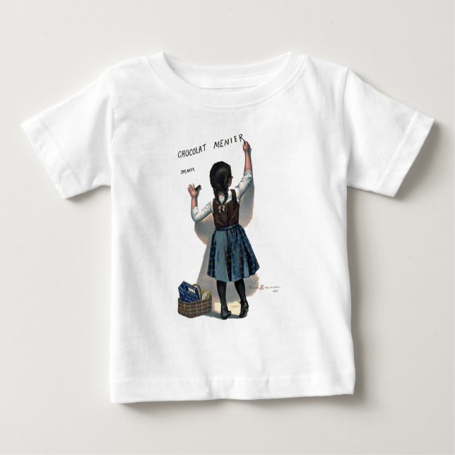 Camiseta De Bebé Escritura de pared de Chocolat Menier (Anverso)