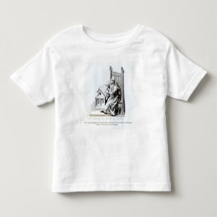 Camiseta De Bebé Escritura del Copyist sobre una hoja de la vitela