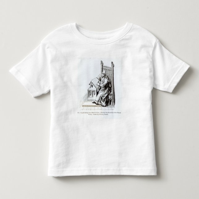 Camiseta De Bebé Escritura del Copyist sobre una hoja de la vitela (Anverso)