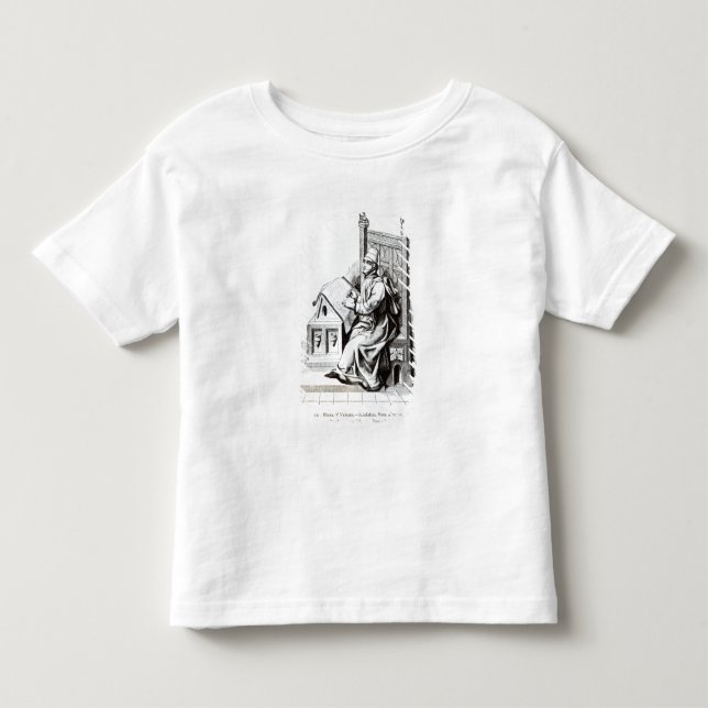 Camiseta De Bebé Escritura del Copyist sobre una hoja de la vitela (Anverso)