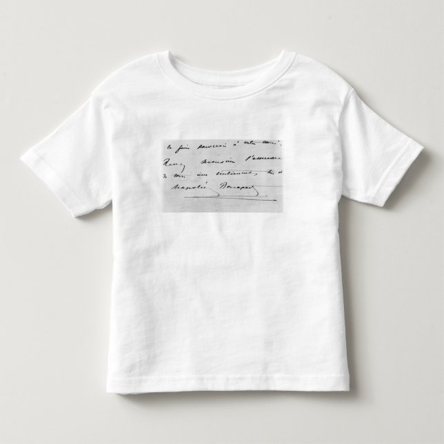 Camiseta De Bebé Escritura y firma (Anverso)