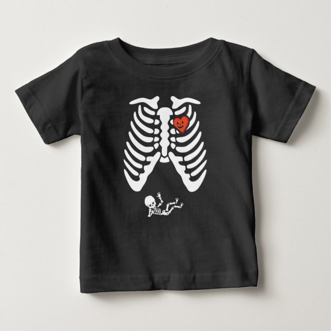 Camiseta De Bebé Escrúpulo de embarazo de Halloween bebé (Anverso)
