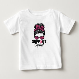 Camiseta De Bebé Escuadrón de Apoyo Moño Desordenado Guerrera Rosa 