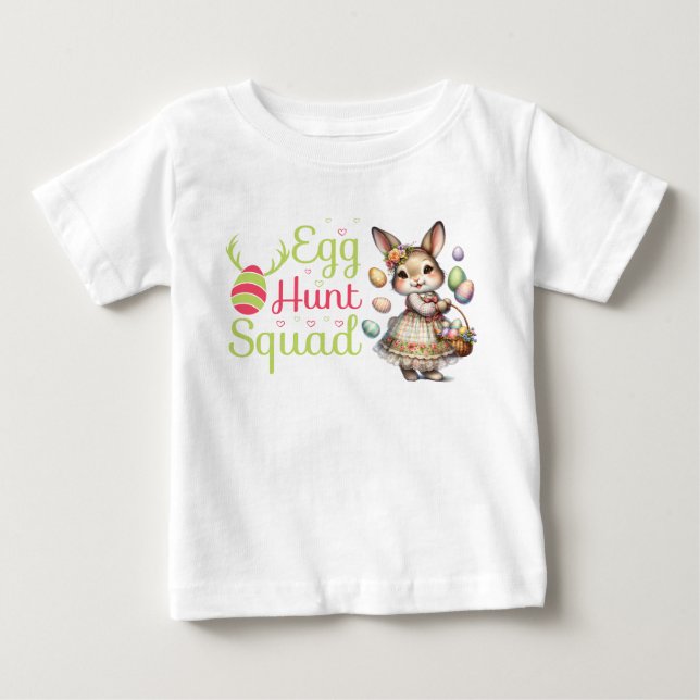 Camiseta De Bebé Escuadrón de caza de huevos de Pascua (Anverso)