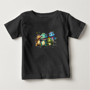 Camiseta De Bebé "Escuadrón de Dinosaurios Adorables"