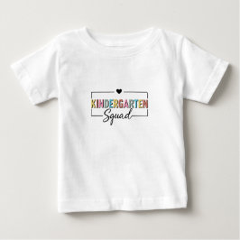 Camiseta De Bebé Escuadrón De Jardín De Niños De Vuelta Al Arcoiris