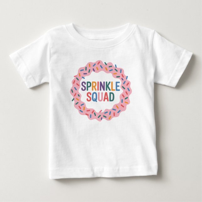 Camiseta De Bebé Escuadrón de rociadores | Bebé Sprinkle (Anverso)
