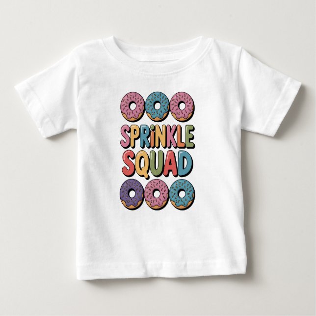 Camiseta De Bebé Escuadrón de rociadores | Bebé Sprinkle (Anverso)