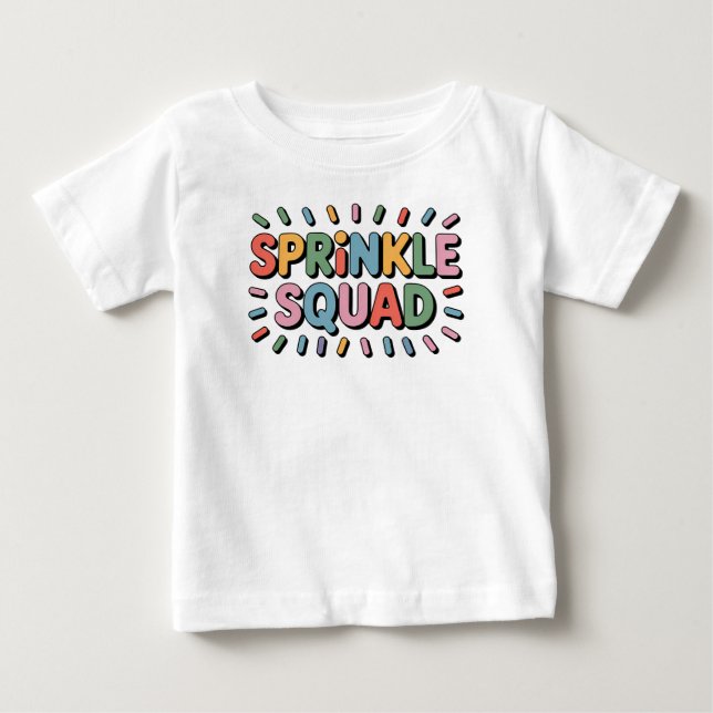 Camiseta De Bebé Escuadrón de rociadores | Bebé Sprinkle (Anverso)