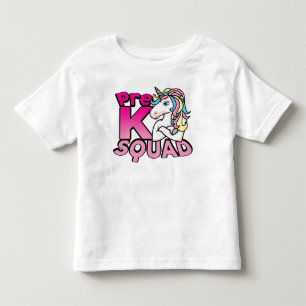 Camiseta De Bebé Escuadrón infantil de unicornio pre-K