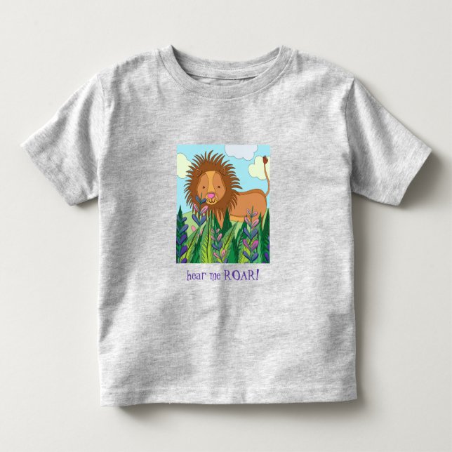 Camiseta De Bebé ¡Escúchame bien! León colorido (Anverso)