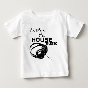 Camiseta De Bebé Escuchar música de casa