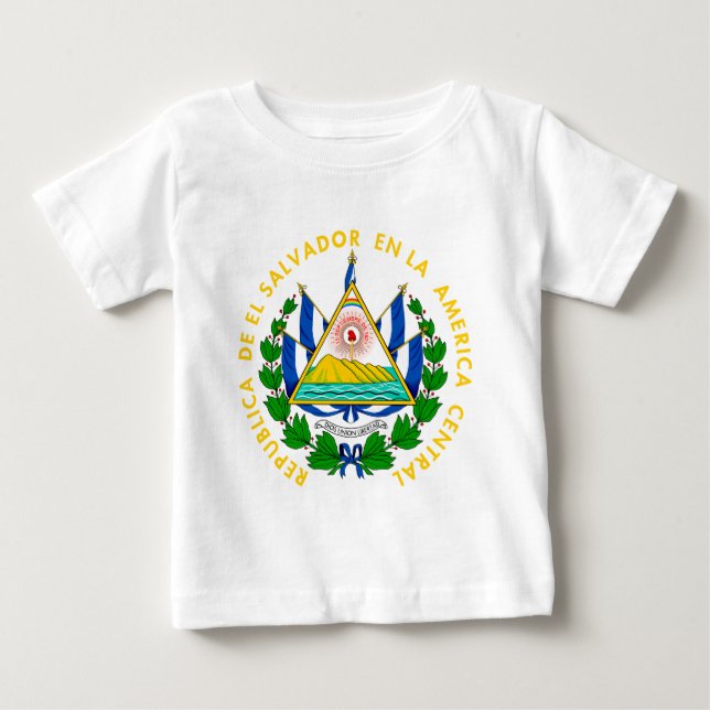 Camiseta De Bebé Escudo de armas de El Salvador (Anverso)